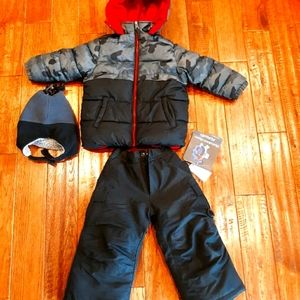 2t Boy's Snow Pants Camo Coat Hat Rawik Xtreme
